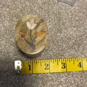 Small container.  A little heavy.